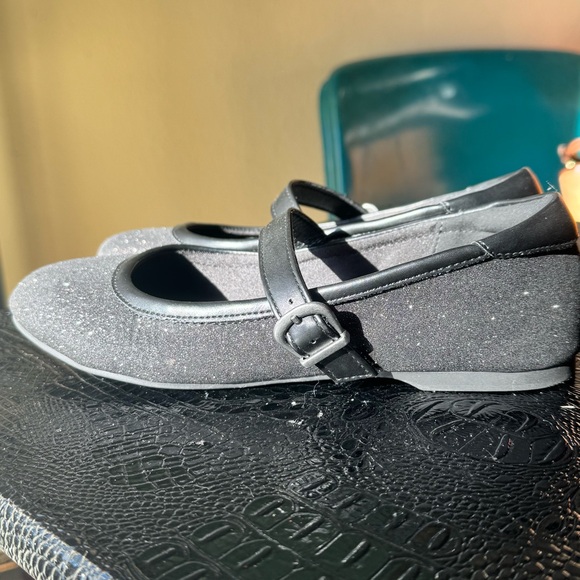 Rocket Dog Black Sparkly Mary Jane Flats Size 7.5 - Picture 6 of 10